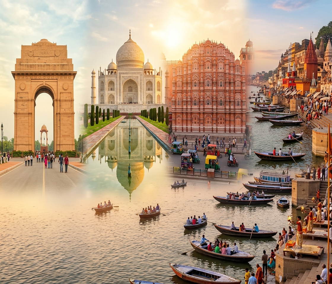 golden triangle with varanasi